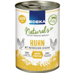 Eine Dose Katzenfutter 'Naturals' von Edeka